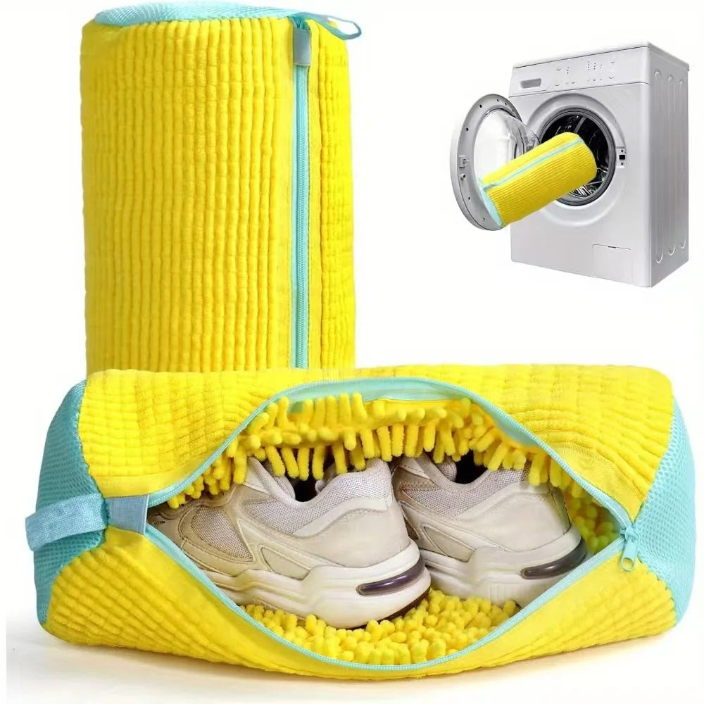 Durable shoe washing machine bag