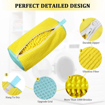 Durable shoe washing machine bag